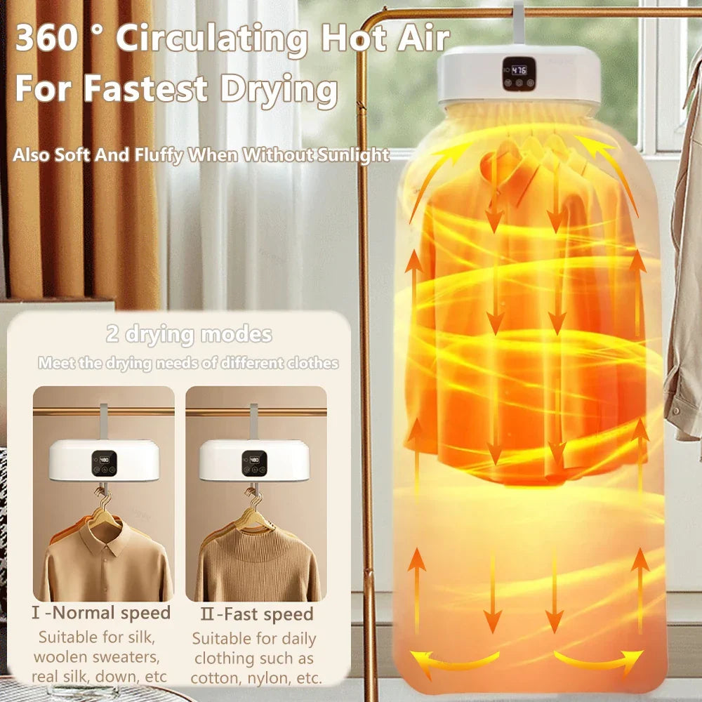 Portable Foldable Electric Clothing Dryer