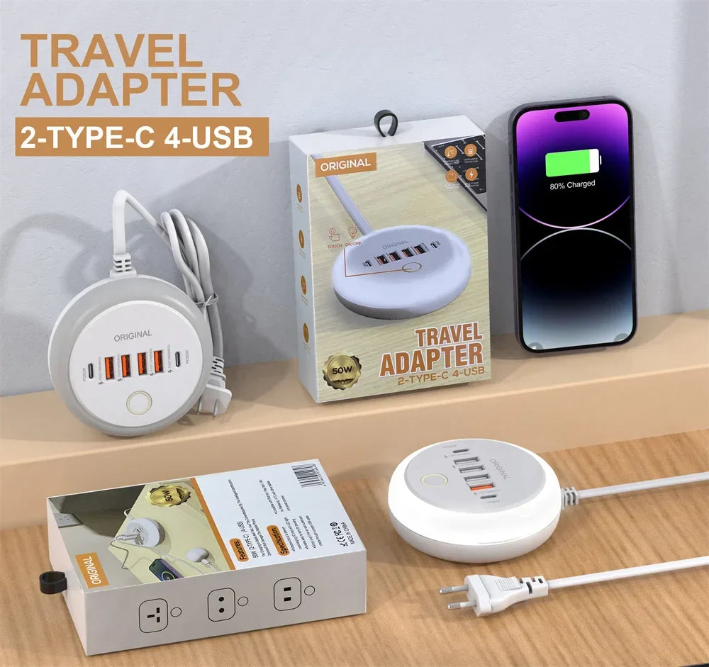Multi-Port USB Charger Power Strip