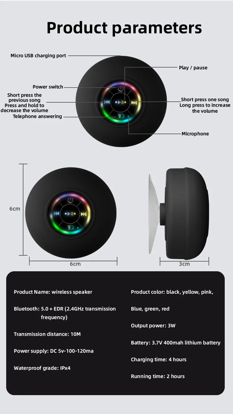 Mini Bluetooth Waterproof Speaker